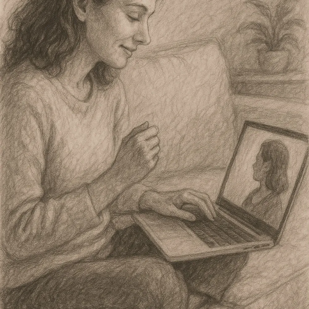 Person talking to a psychologist